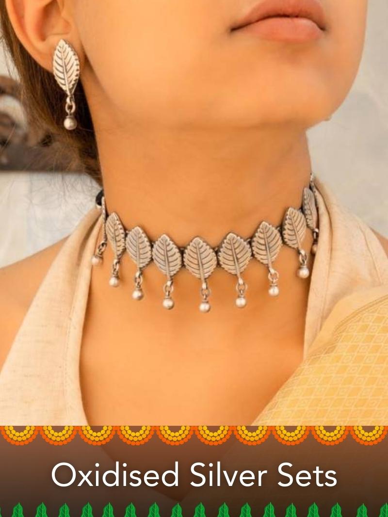 Onam Oxidised Silver Sets