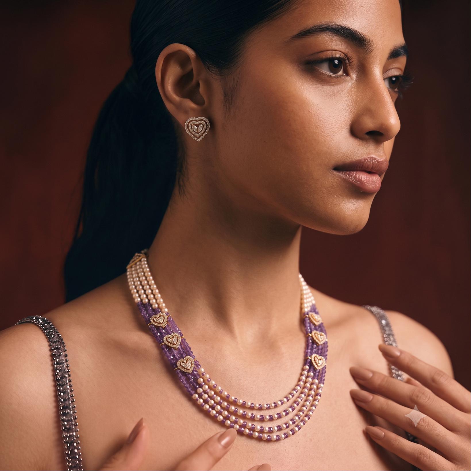 The Lavender Heart Cascade Set