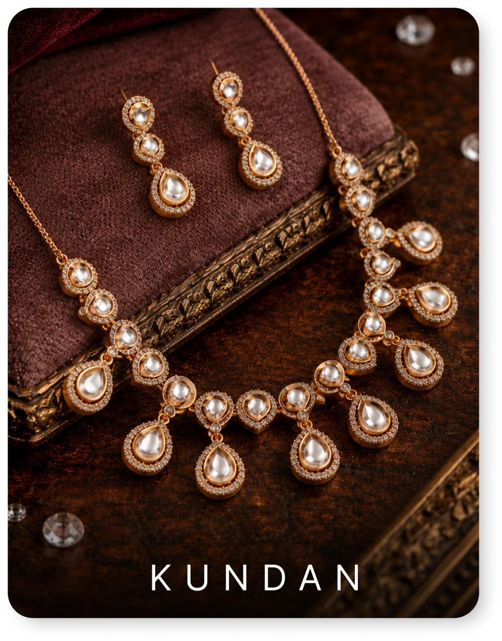 Shop wedding Kundan jewellery at Eternz.
