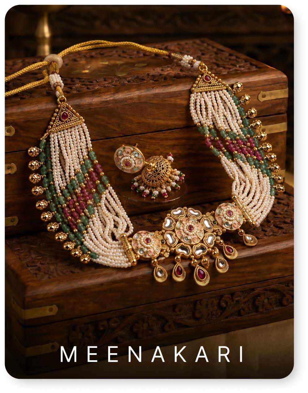 Shop wedding meenakari jewellery on Eternz.