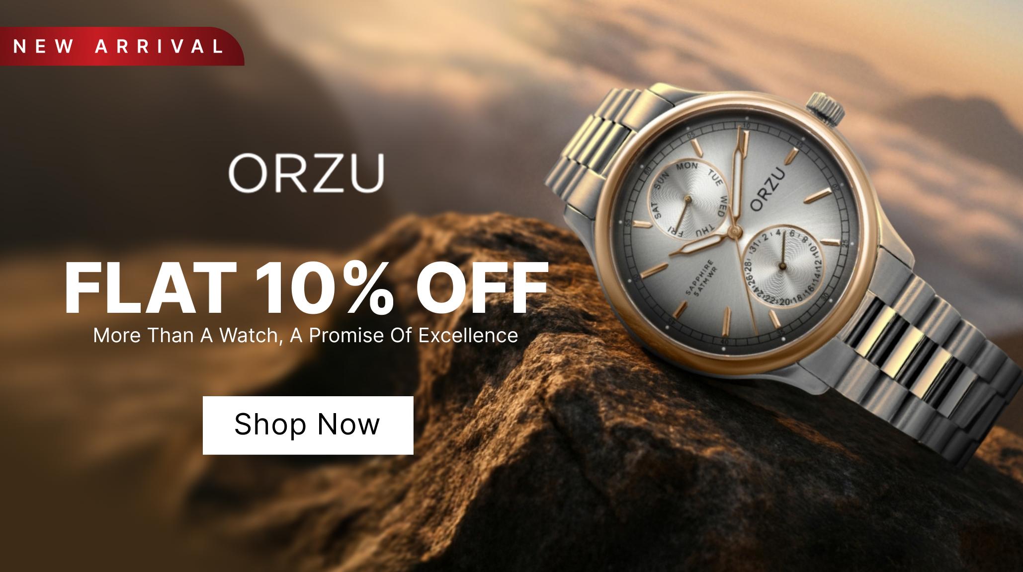 Shop Orzu watches on Eternz.