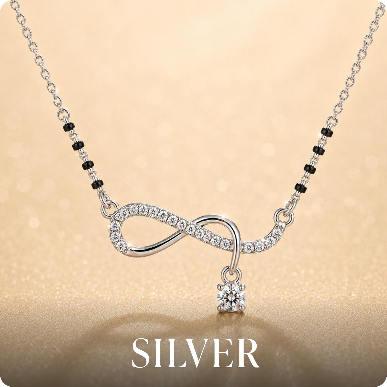 Shop wedding silver mangalsutra at Eternz.