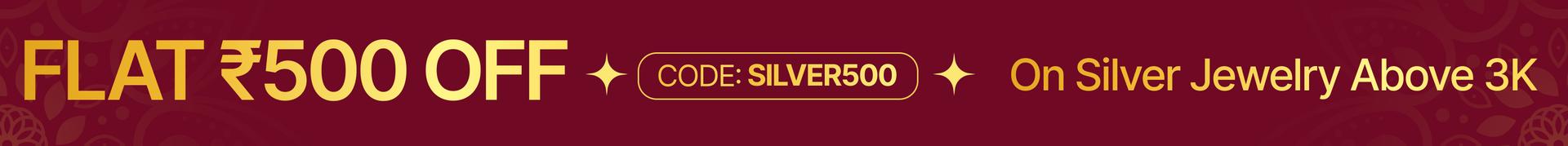 Rs 1000 Off on all silver Jewelry