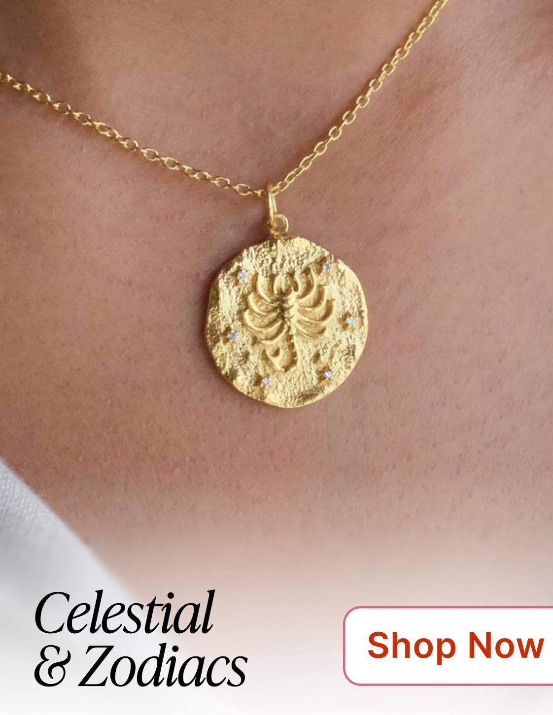 Shop Zodiac sign and astrology themed jewelry collection on Eternz.