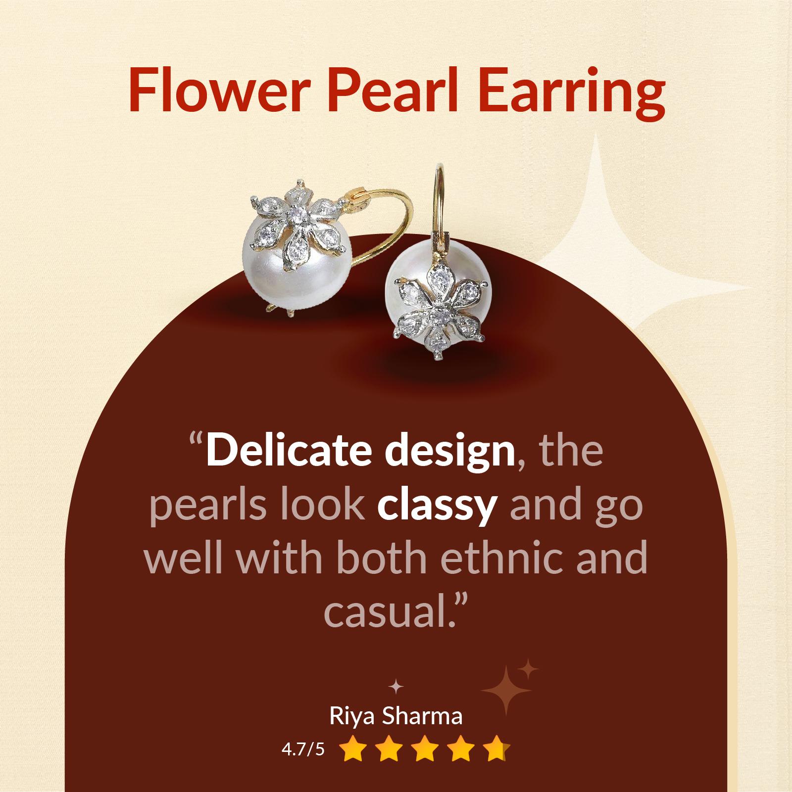 Flower Pearl Earring