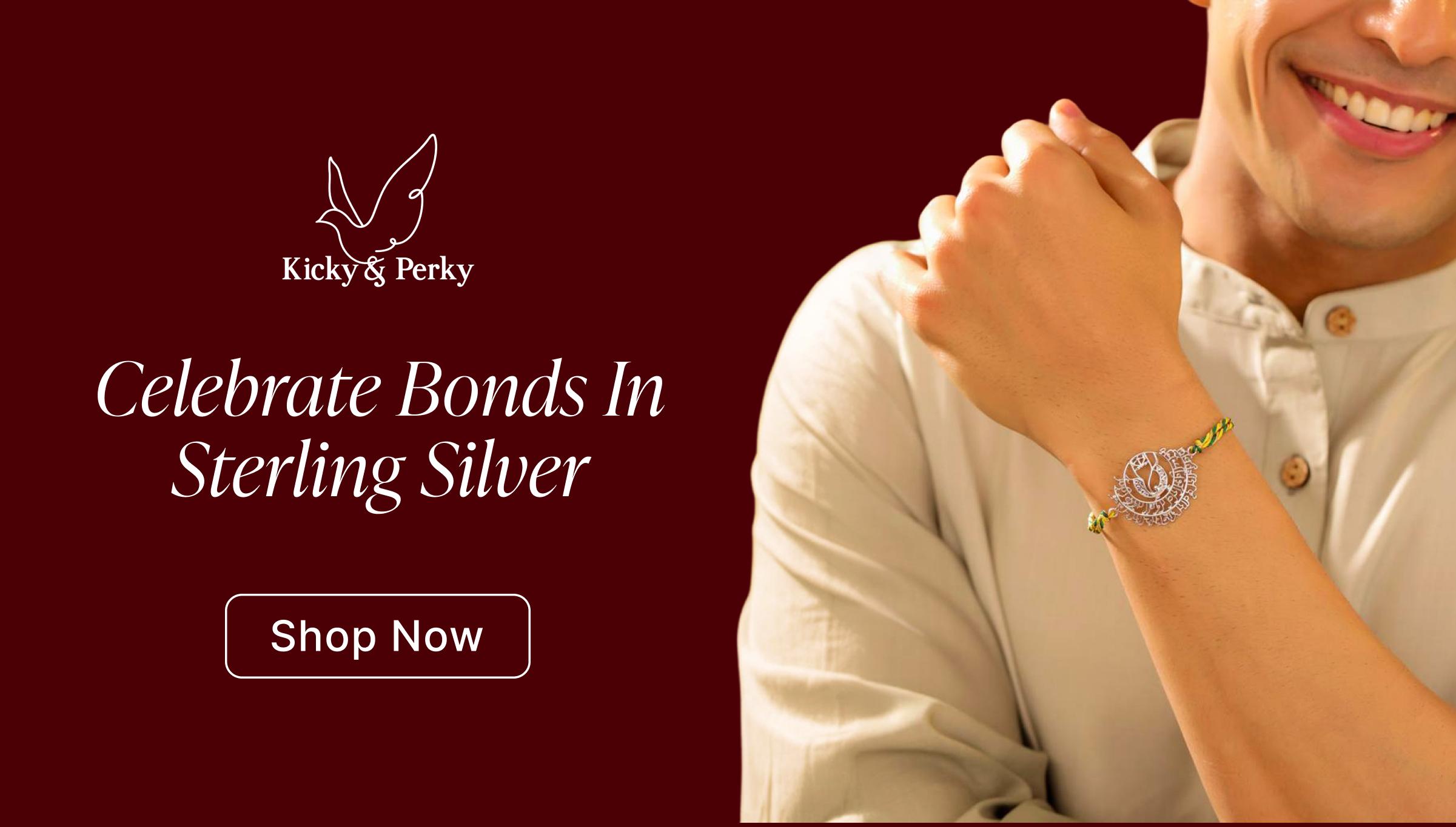 Kicky and Perky Silver Rakhis