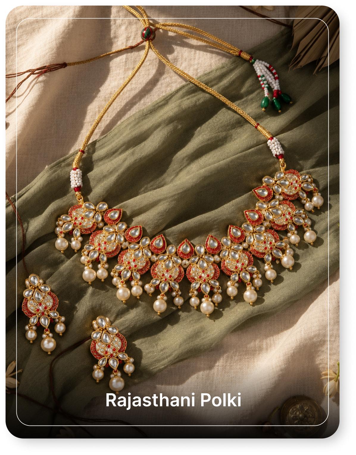 Shop Polki Jewellery for festive on Eternz.
