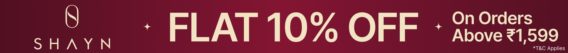 Flat 10% off
