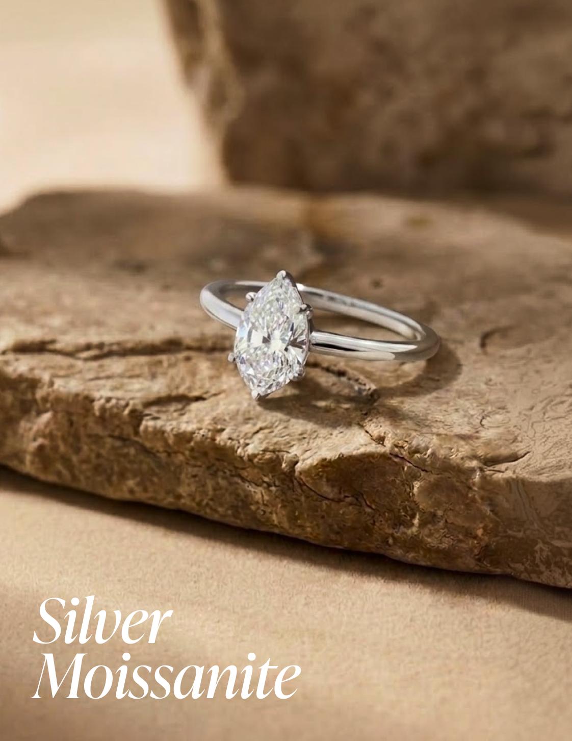 Silver Moissanite