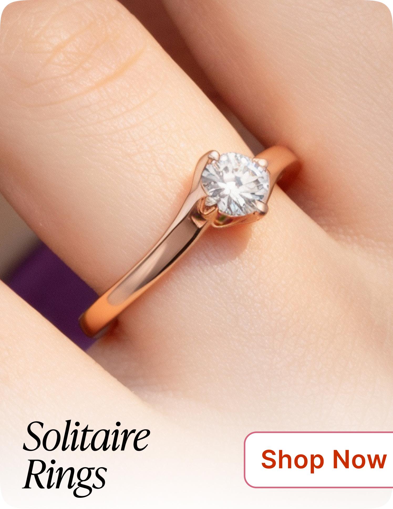 Shop Solitaire rings and single-stone jewelry designs on Eternz.