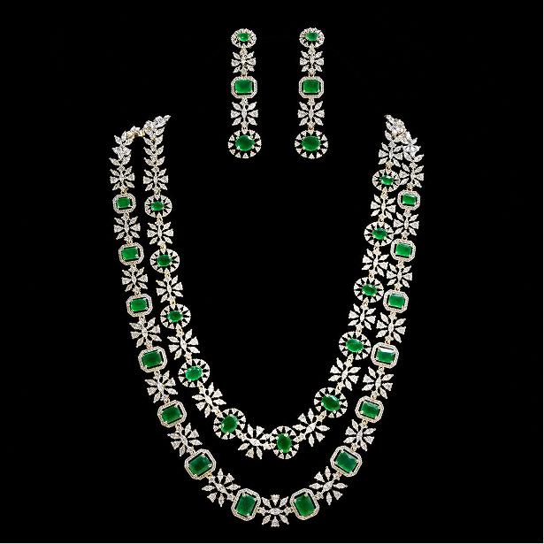 The Imperial Emerald Cascade Set