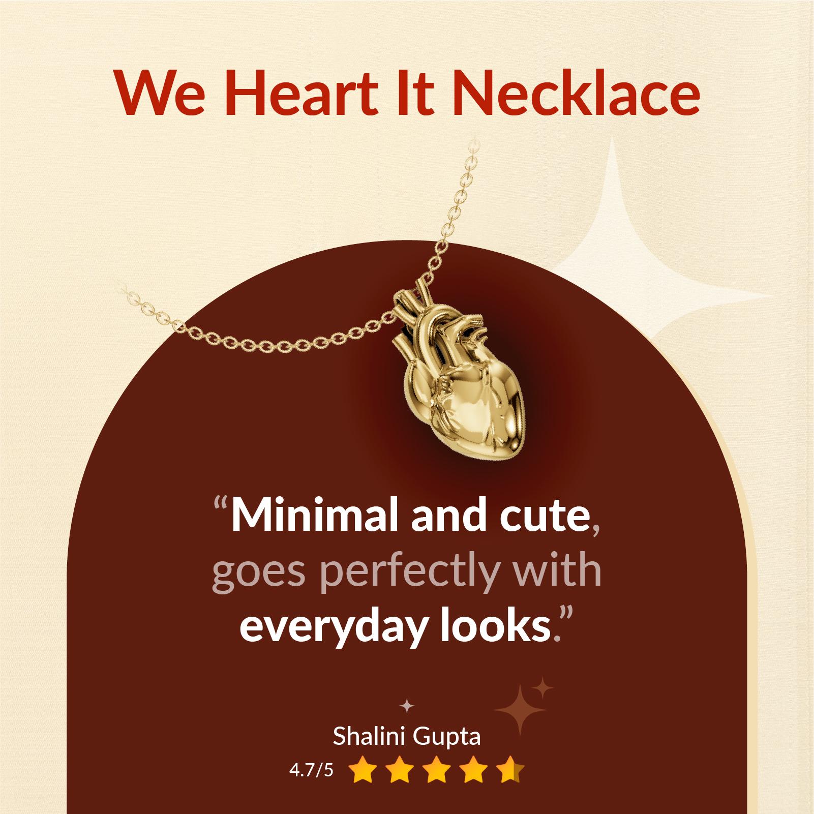 We heart it necklace