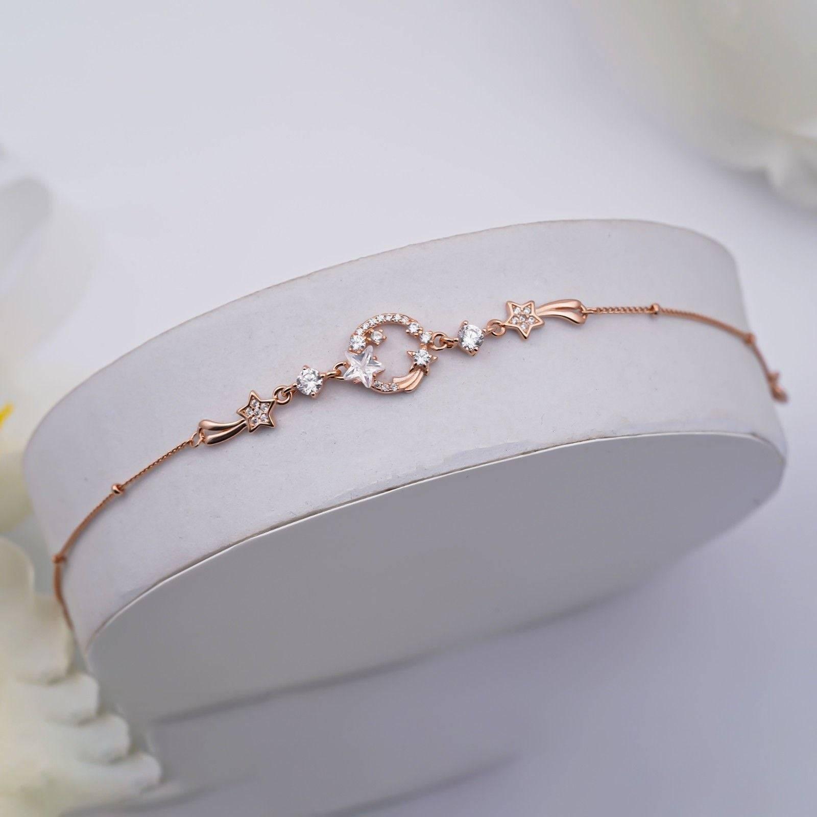 Rose Gold Star Circle Bracelet