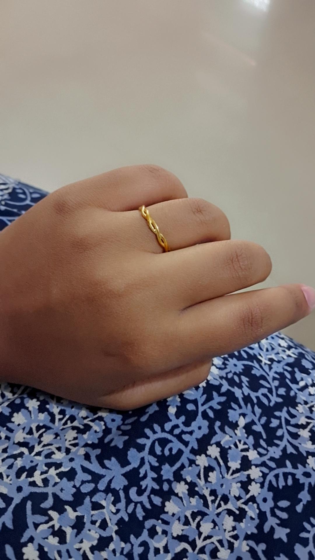 18K Gold Plated Millie Minimal Twisted Ring