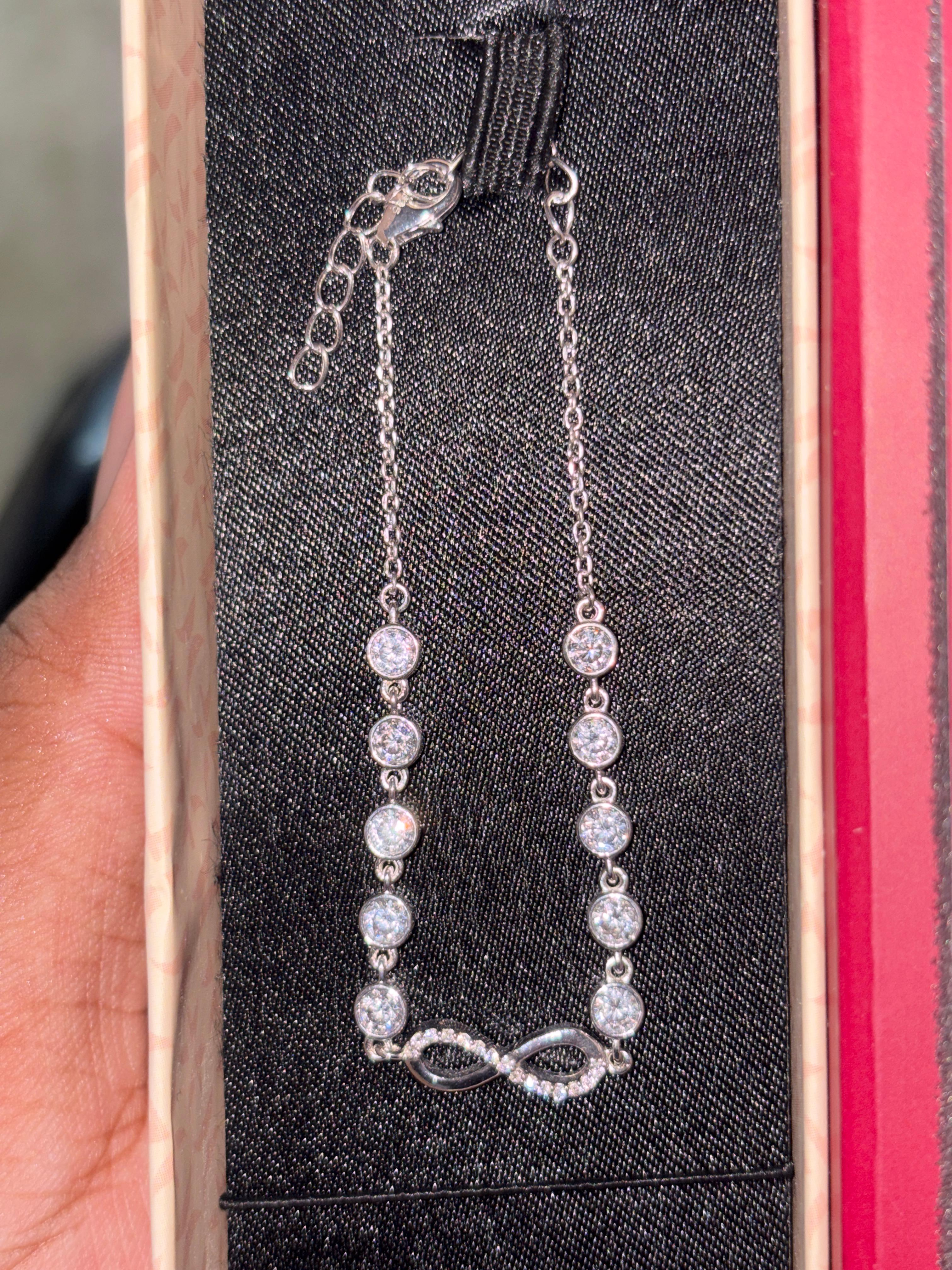 Giva 925 Silver Infinity Linked Bracelet, Adjustable | Gifts For Women And Girls | With Certificate Of Authenticity And 925 Stamp | 6 Months Warranty