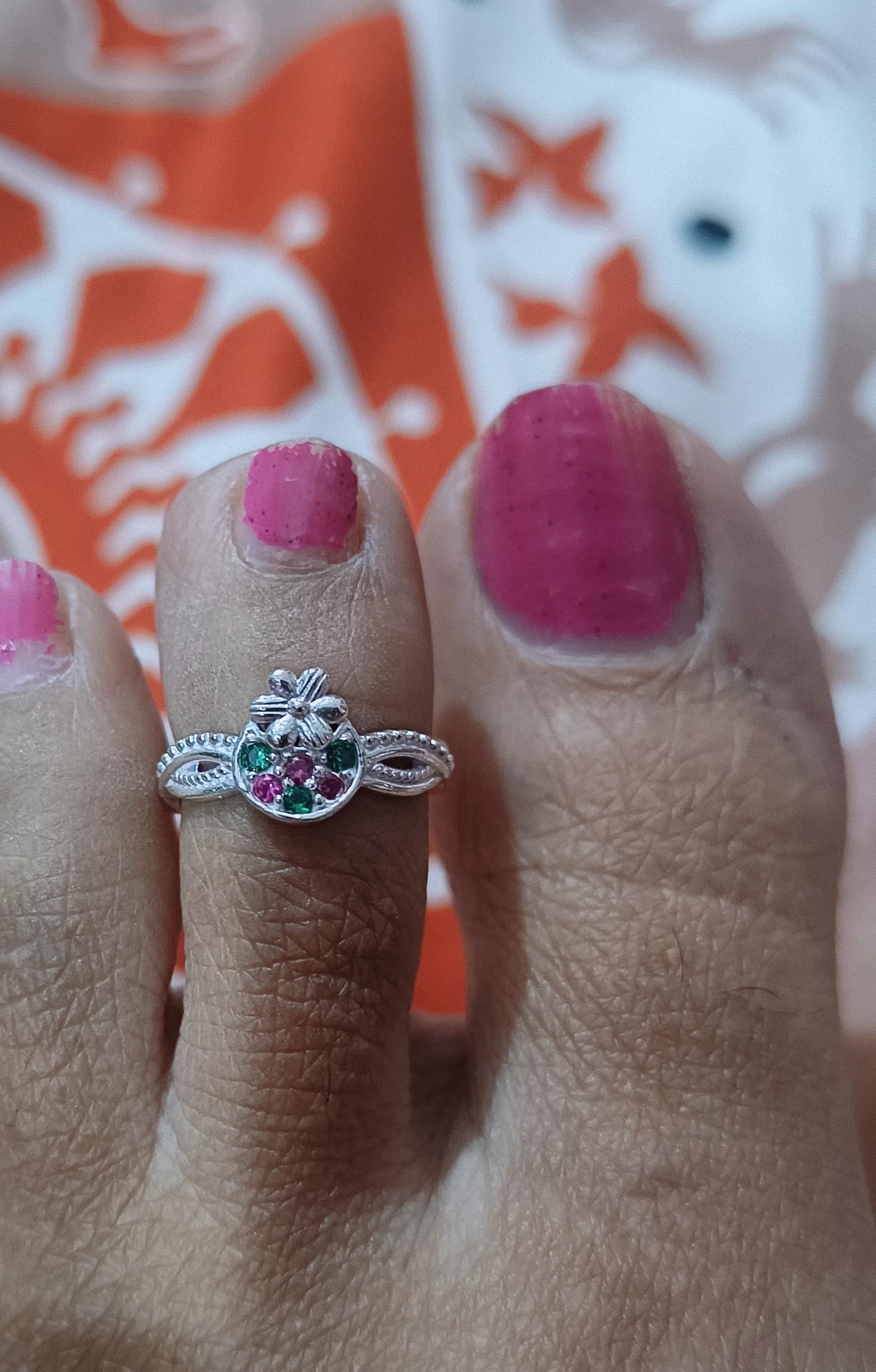 Ruby Leaf Textured Ring