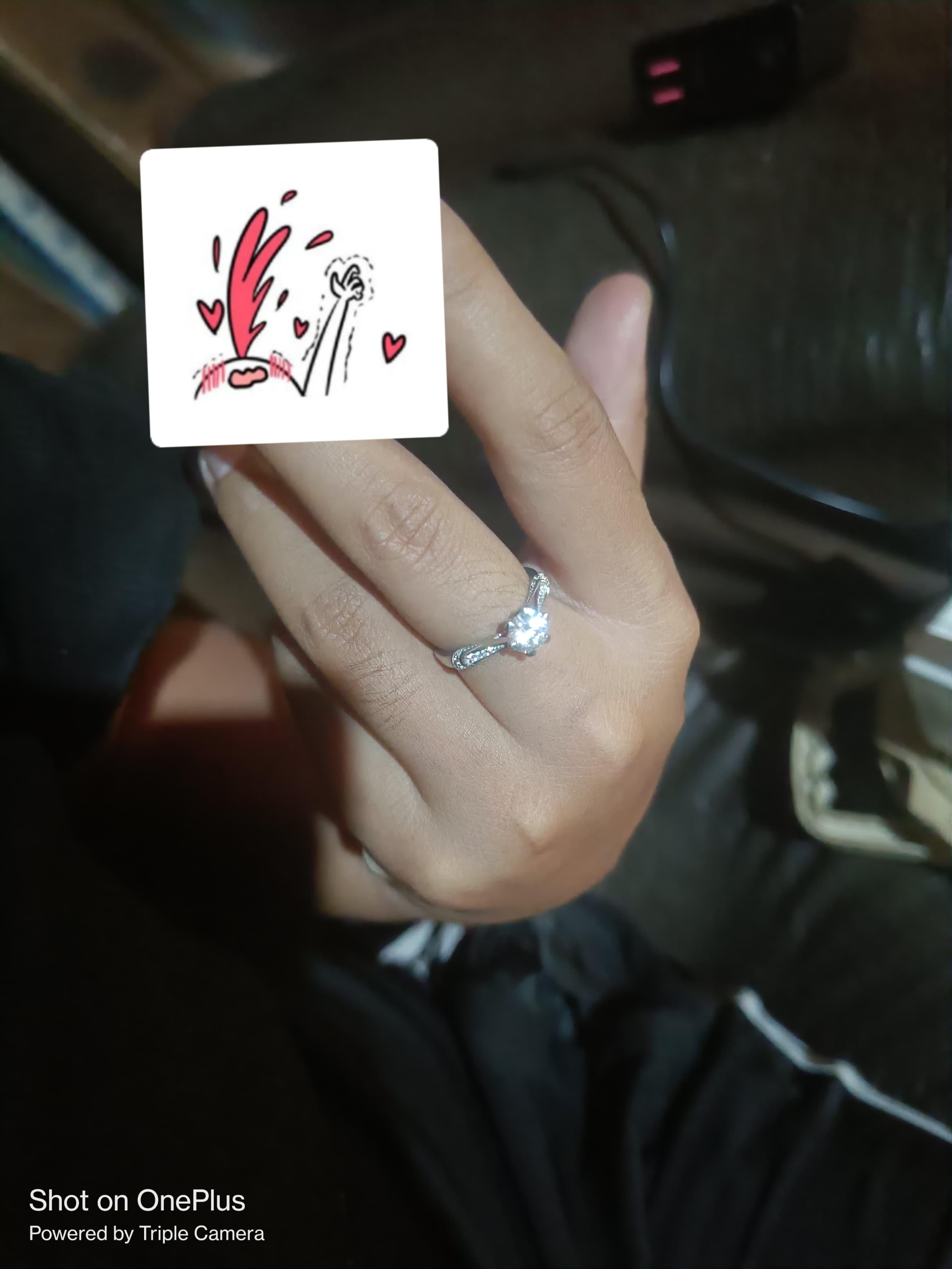 Regal Solitaire 925 Silver Ring (Adjustable)