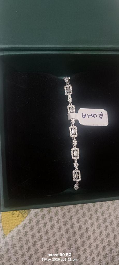 Forever Linked Diamond Silver Bracelet (Adjustable)