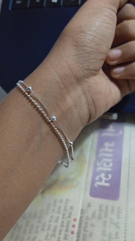 Carlton London 925 Sterling Silver Dual-Strand Bracelet