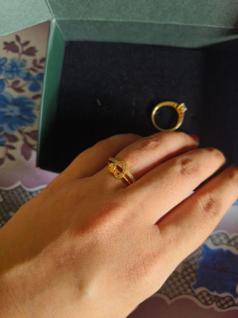 Trendy Everyday Wear Gold Anti-Tarnish Ring For Women