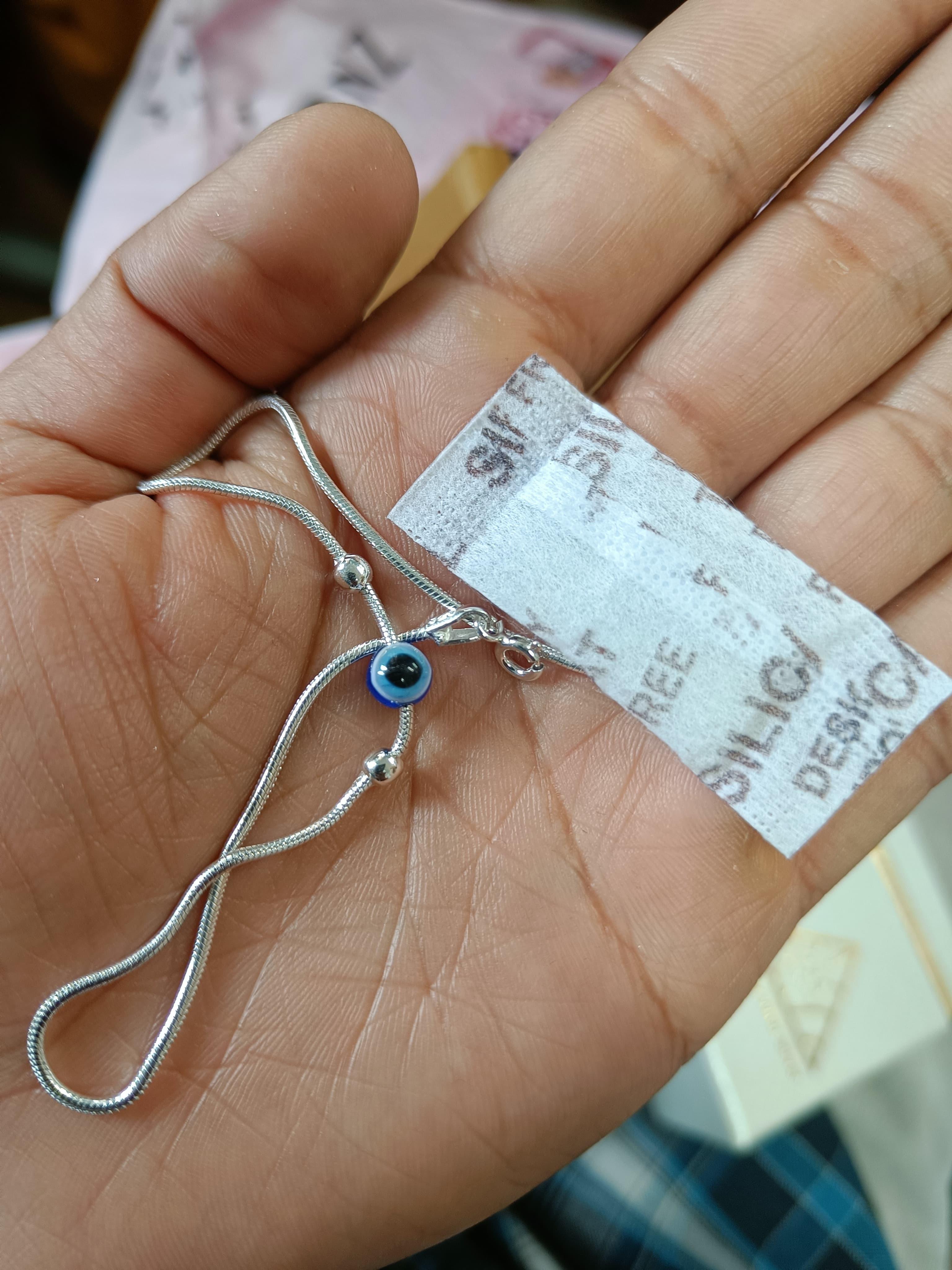 925 Sterling Silver Evil Eye Traditional Anklet For Women