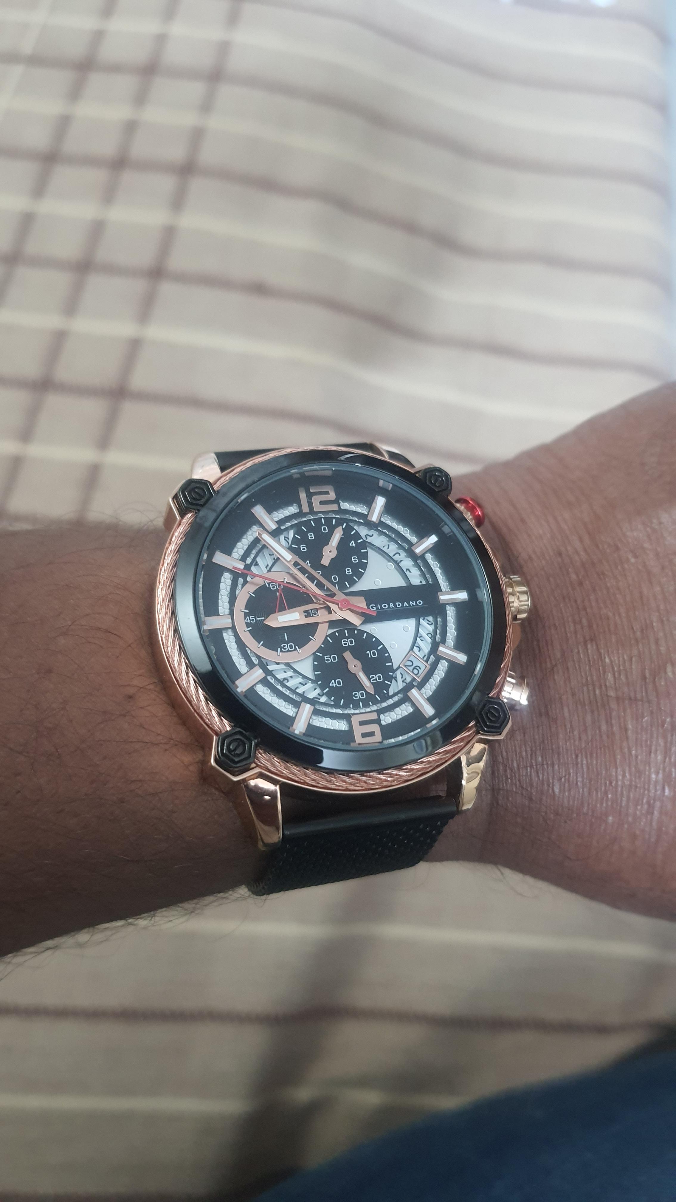 Giordano Aw22 Collection Analog Watch For Men With Color Variant And Stylish Mesh Strap| Chronograph Multifuntional Mechanism -Gz-50039