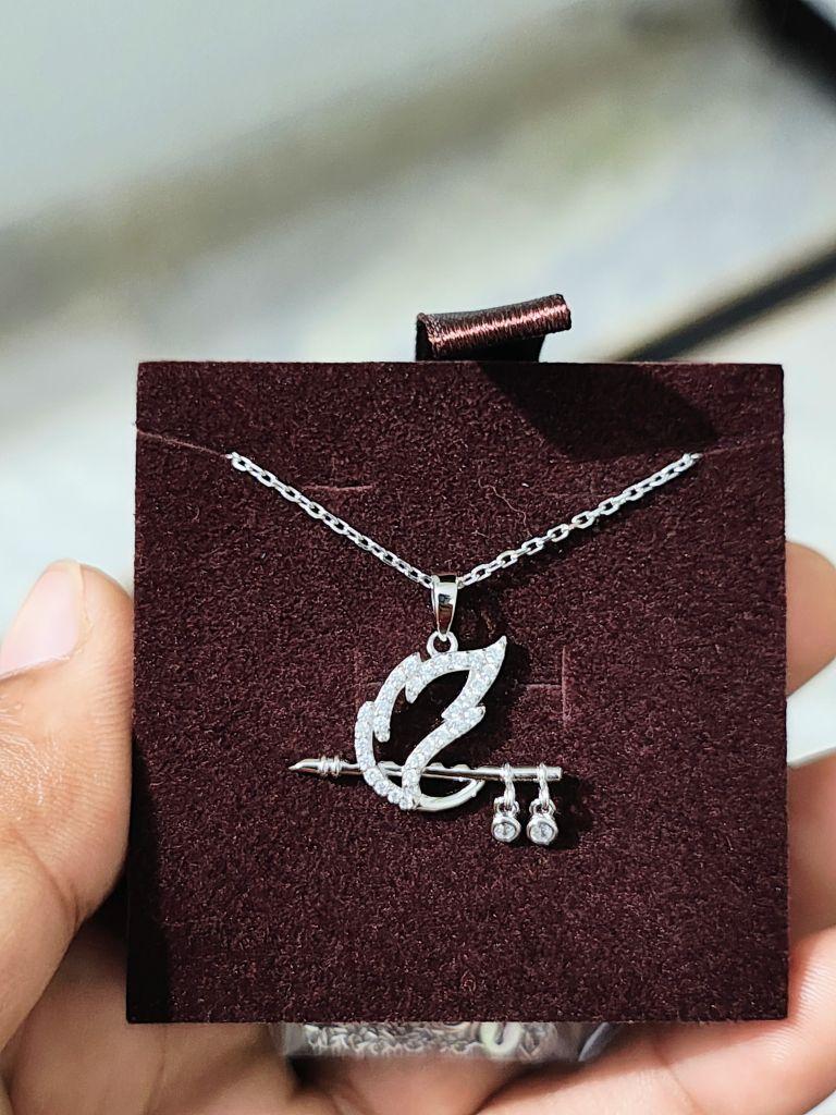 Silberry 925 Sterling Silver Shree Krishna Baasuri Pendant With Chain