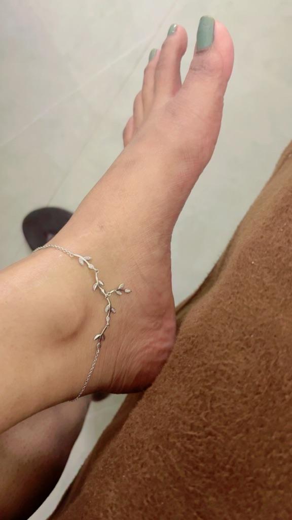 Silver Tree Branches Anklet