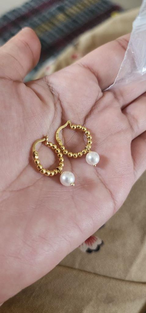 Single Pearl Drop Gold Plated Earring