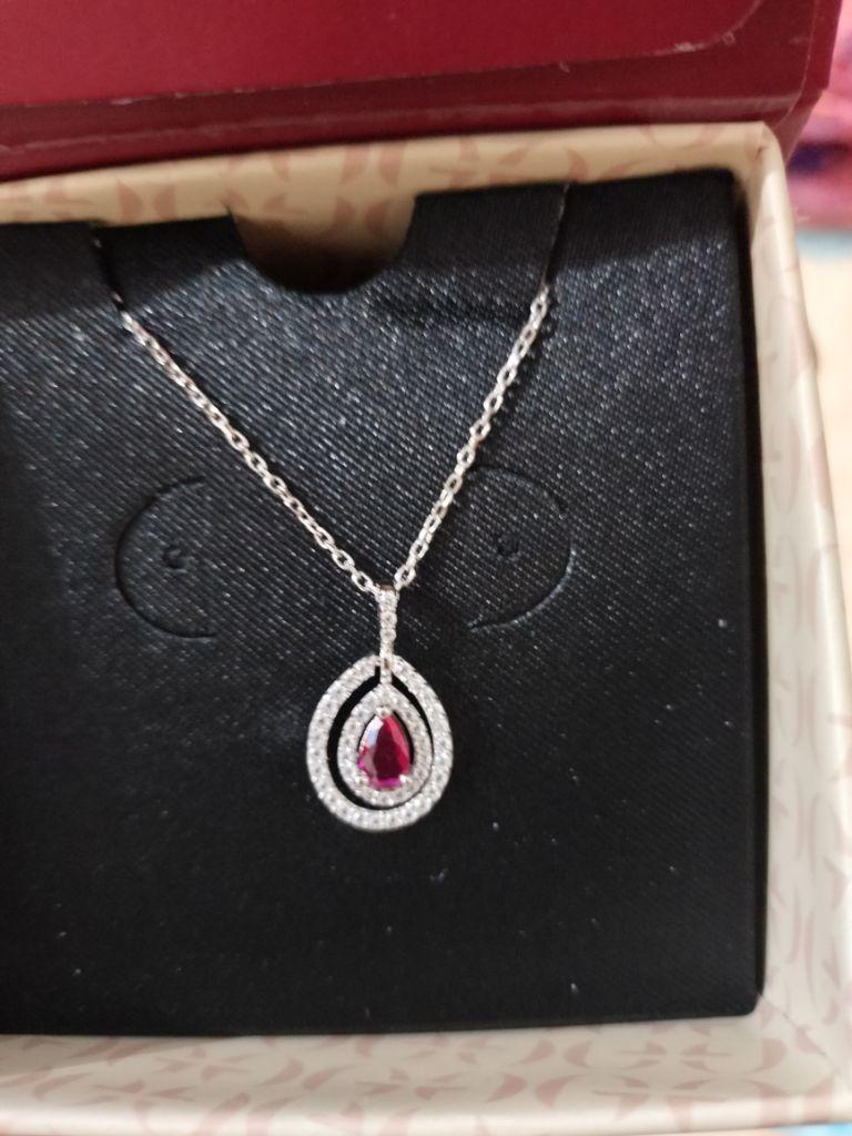 925 Silver Beauty Drop Pendant With Link Chain