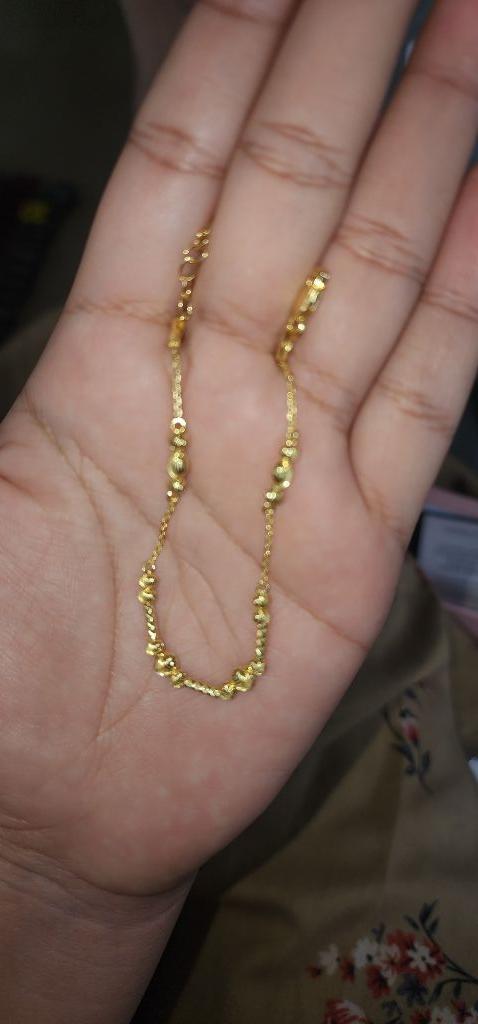 Gleaming Serenity Beads Gold Plating 925 Sterling Silver Bracelet