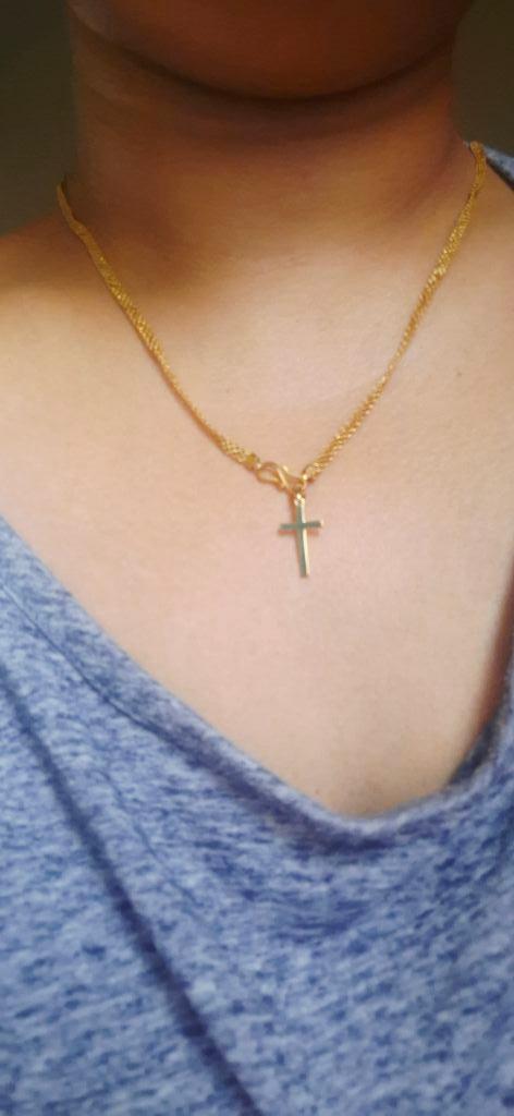 Minimal Cross Silver Pendant