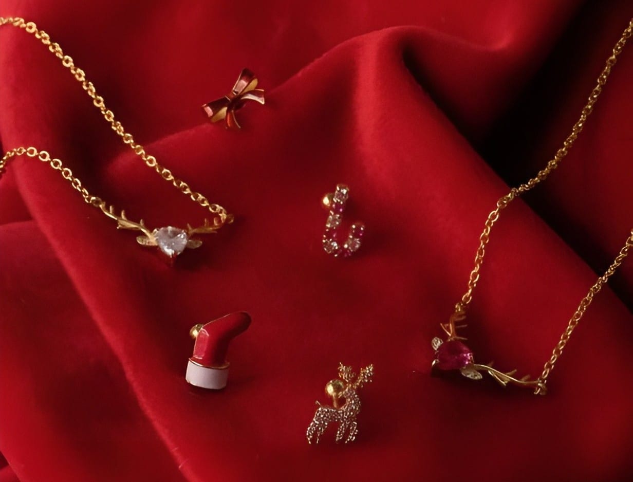 Anushka Jain Christmas jewelry set from Eternz.