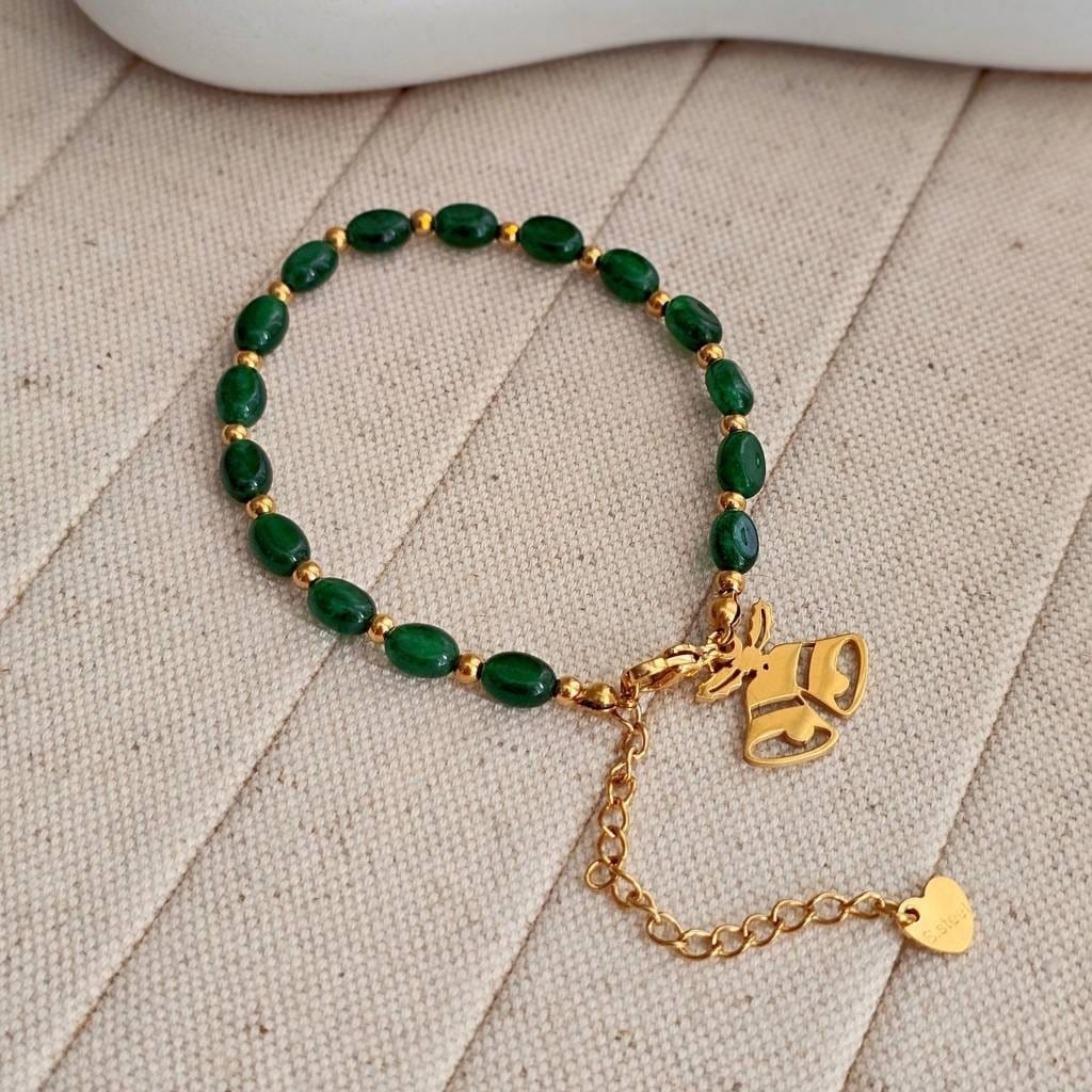 Taahira green bead bracelet from Eternz.