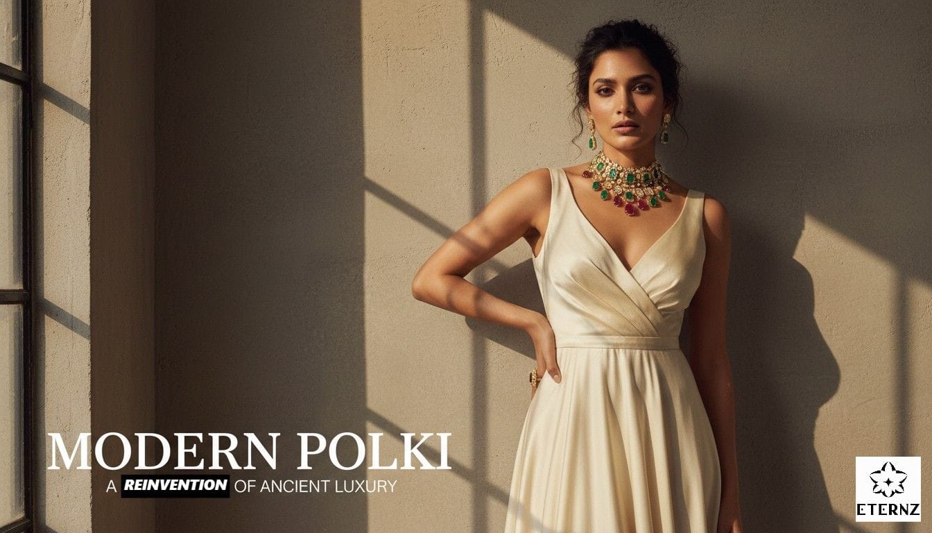 Modern Polki jewelry styling by Eternz.