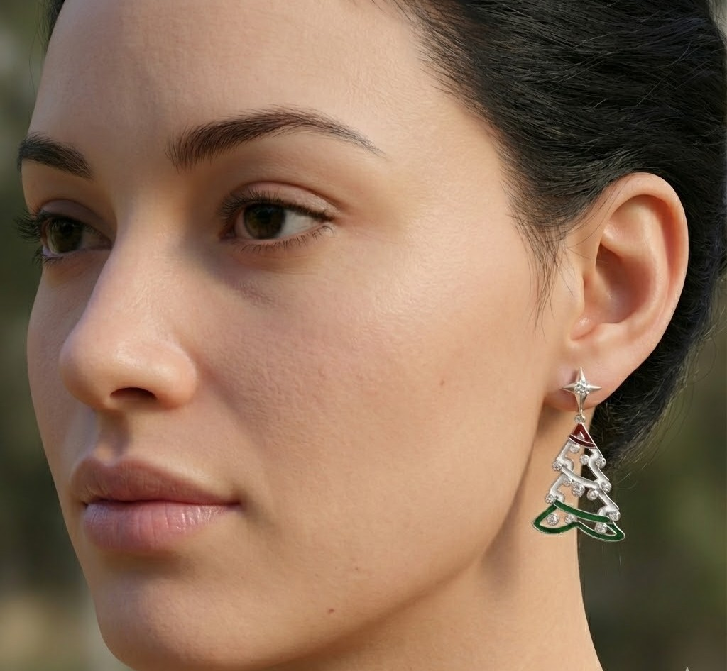 Kicky and Perky 925 Sterling Silver Sparkling Gemstone Earrings from Eternz.