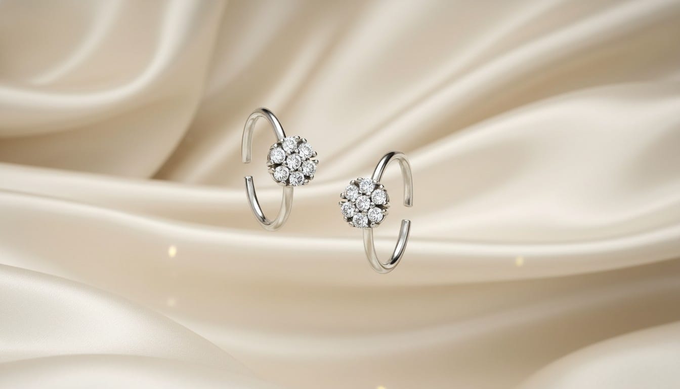 925 Oxidised Silver Meena Toe Rings From Eternz.