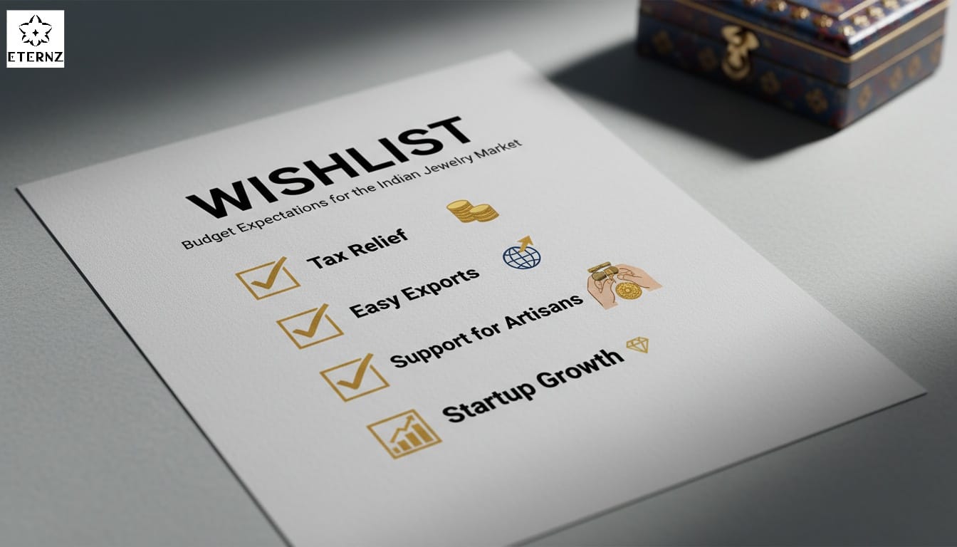 Infographic: 2026 budget wishlist for India precious metals market featuring tax relief and artisan support.