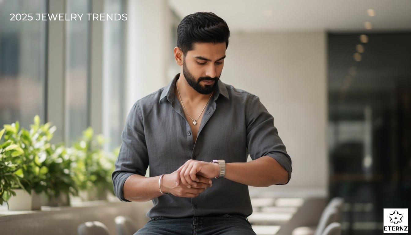 Men's jewelry styling trends 2025