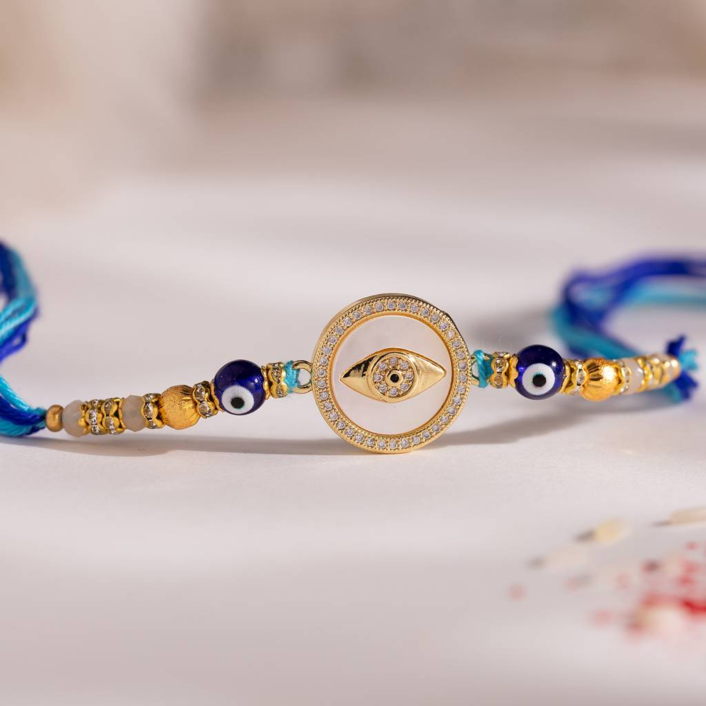 Voylla Diamond Charm Evil Eye Rakhi For Brother.
