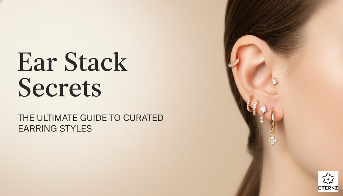 Ear stacking guide curated piercing style by Eternz.