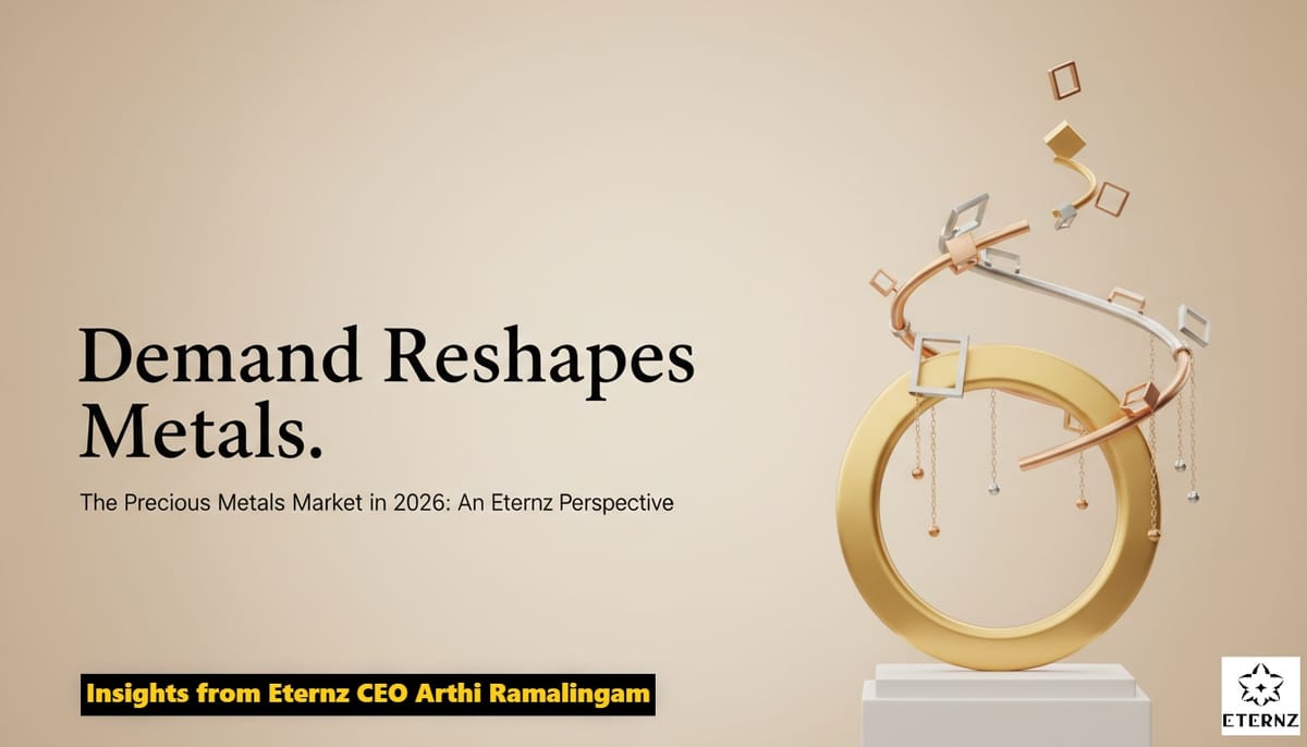 Explore why gold and silver prices are soaring in 2026, from Eternz CEO Arthi Ramalingam.