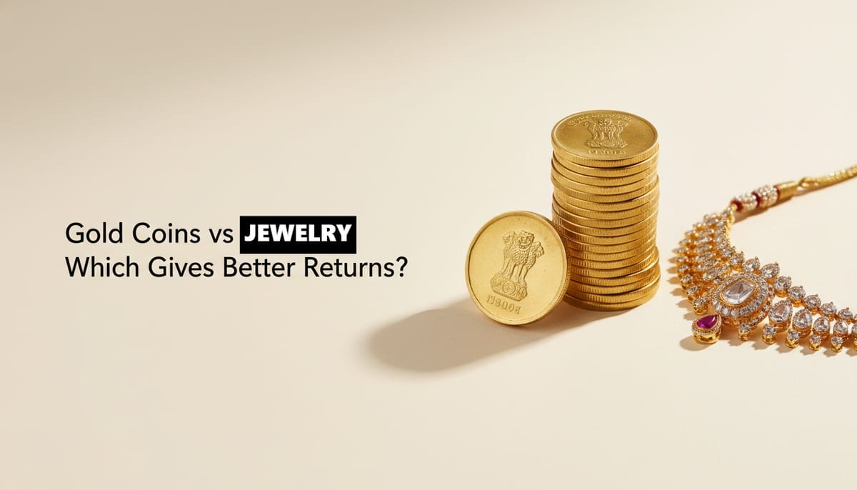 Blog cover for 'Gold Coins or Jewellery: Which One Pays You Back Better?' by Eternz