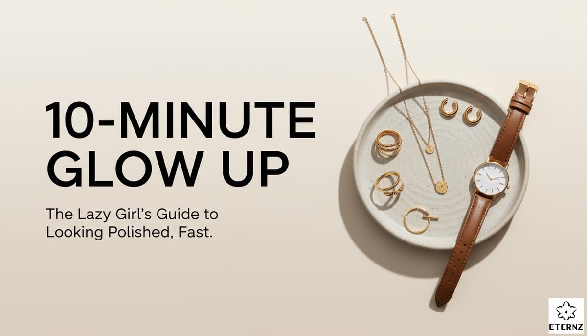 Blog cover for 'Lazy Girl Glow Up in 10 Minutes ' by Eternz.