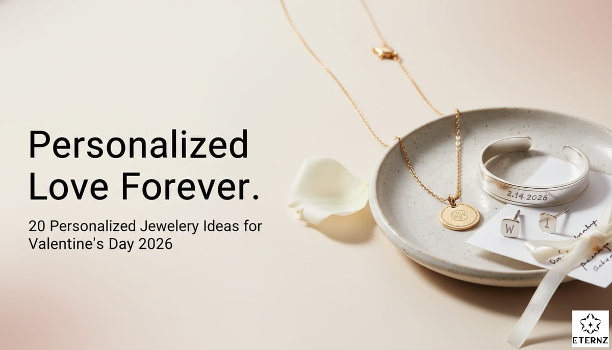 Blog cover for '20 Personalized Jewelry Ideas for Valentine's Day 2026: Thoughtful Gifts That Last Forever' by Eternz.