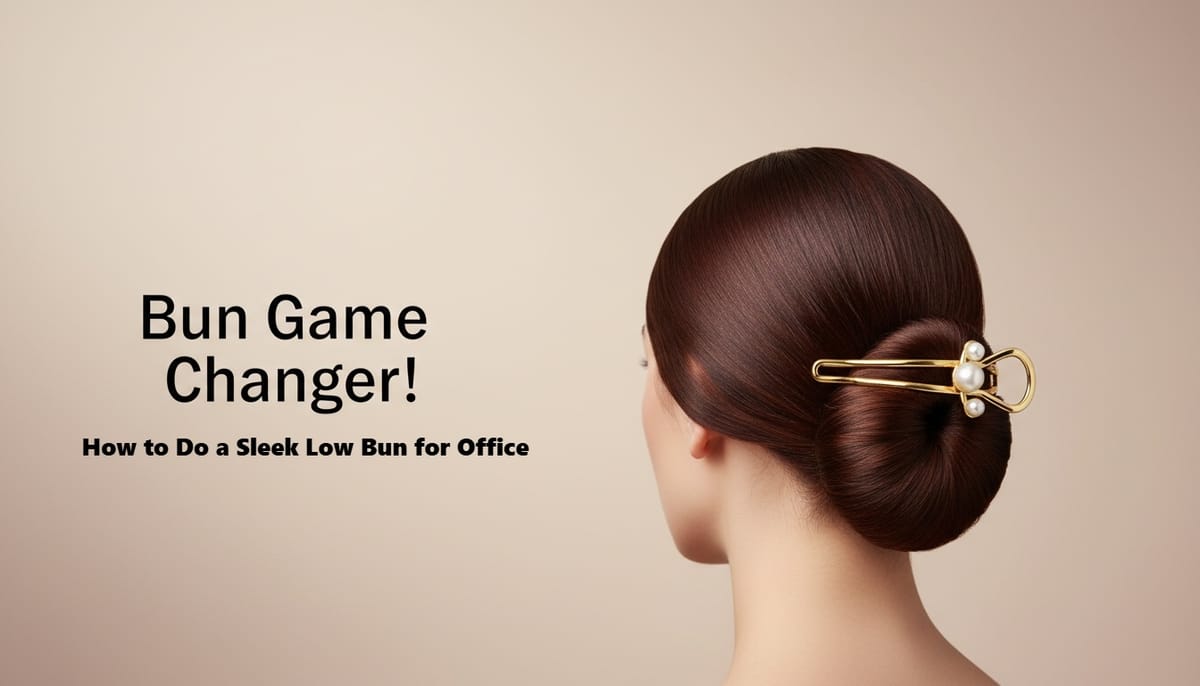 Simple Guide on How to Do a Sleek Low Bun for Office.