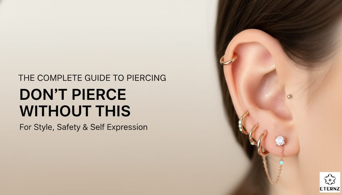 Blog cover for 'Complete Guide to Piercing' by Eternz.