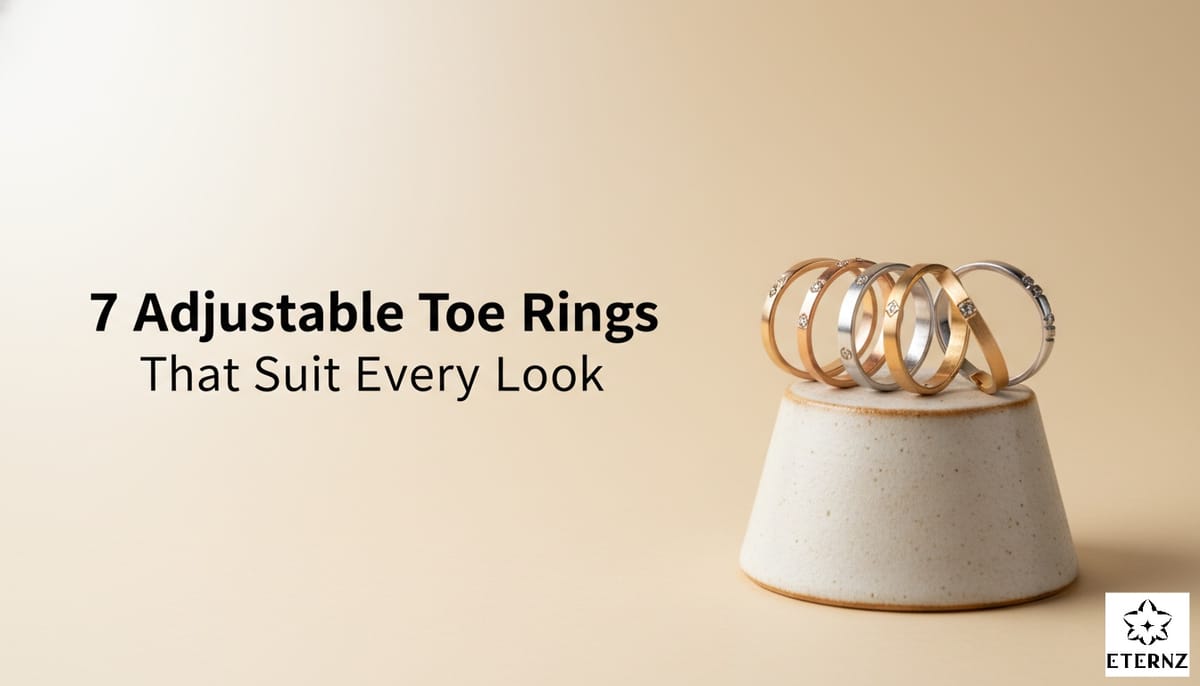 Blog cover for '7 Adjustable Toe Rings That Suit Every Look' by Eternz