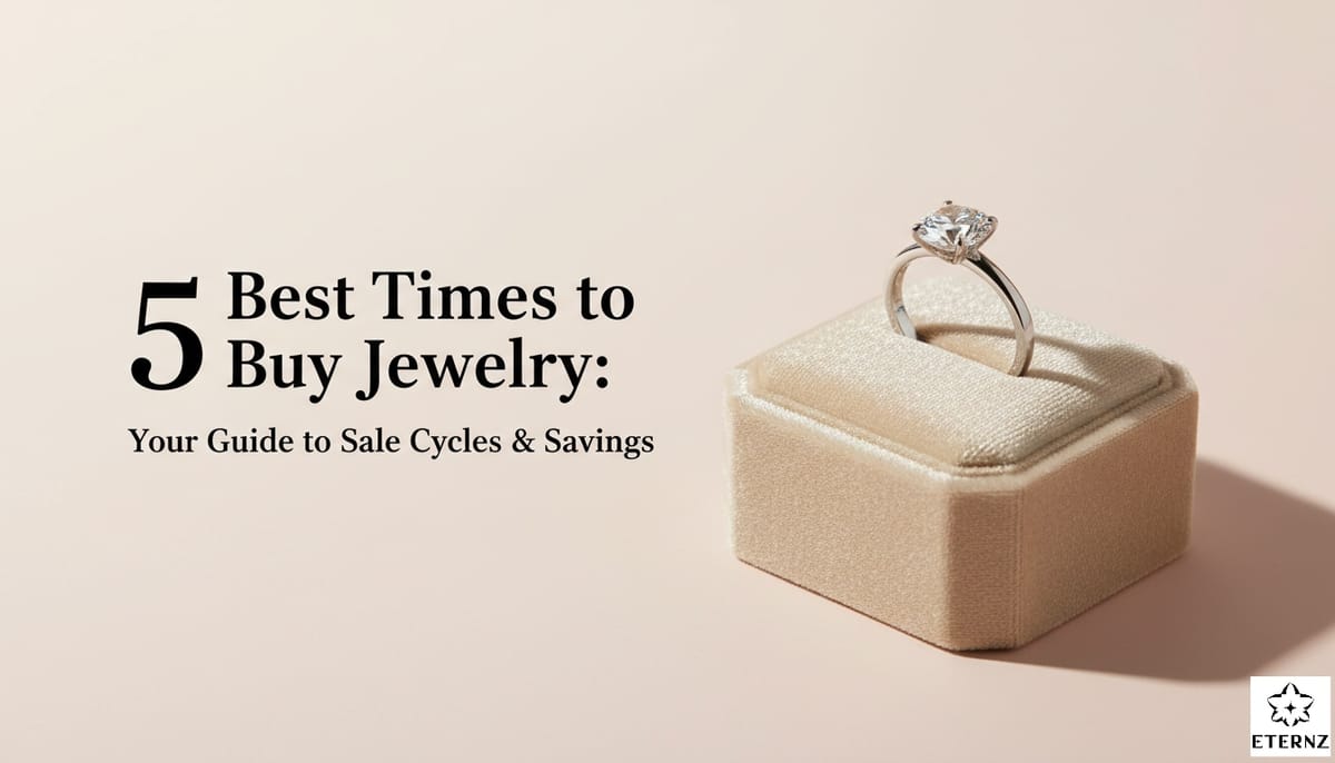 Blog cover for the '5 Best Times to Buy Jewelry' by Eternz
