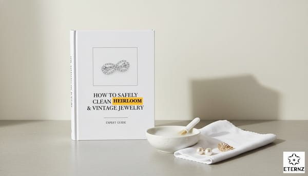 Blog cover for 'How to Safely Clean Heirloom Jewelry' by Eternz.